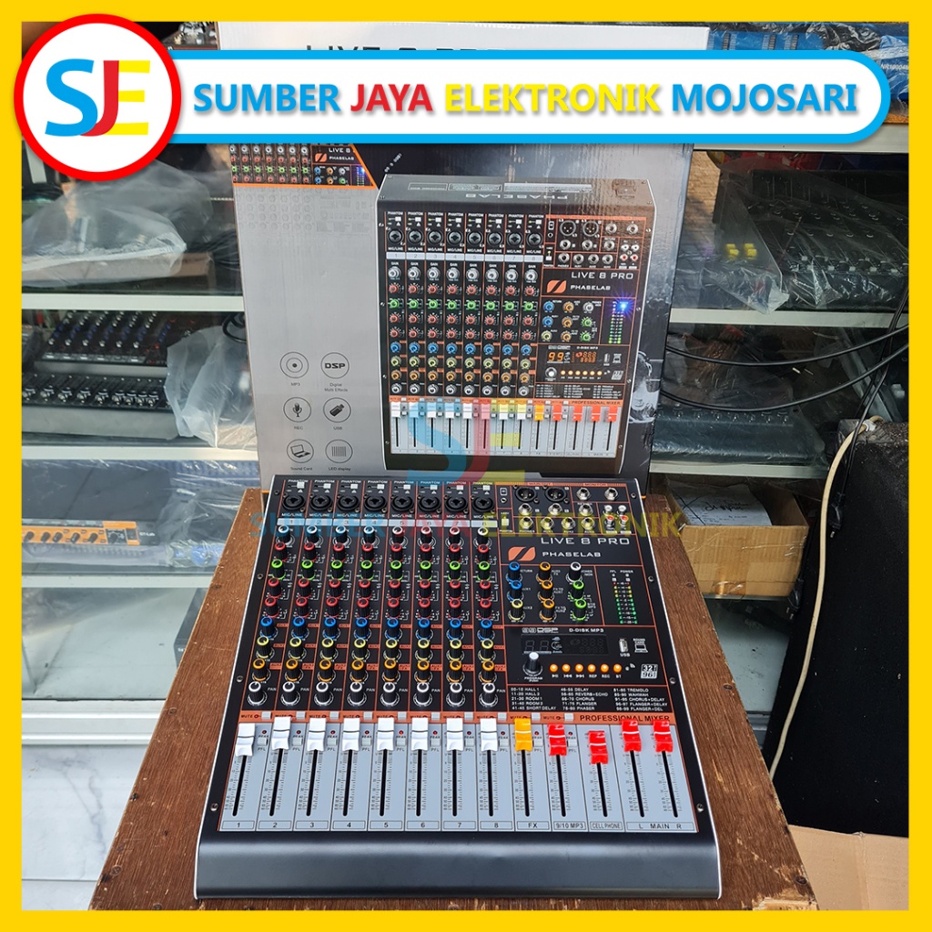 Mixer Phaselab Live 8 Pro / Mixer Audio Phaselab Live 8 Pro 8 channel