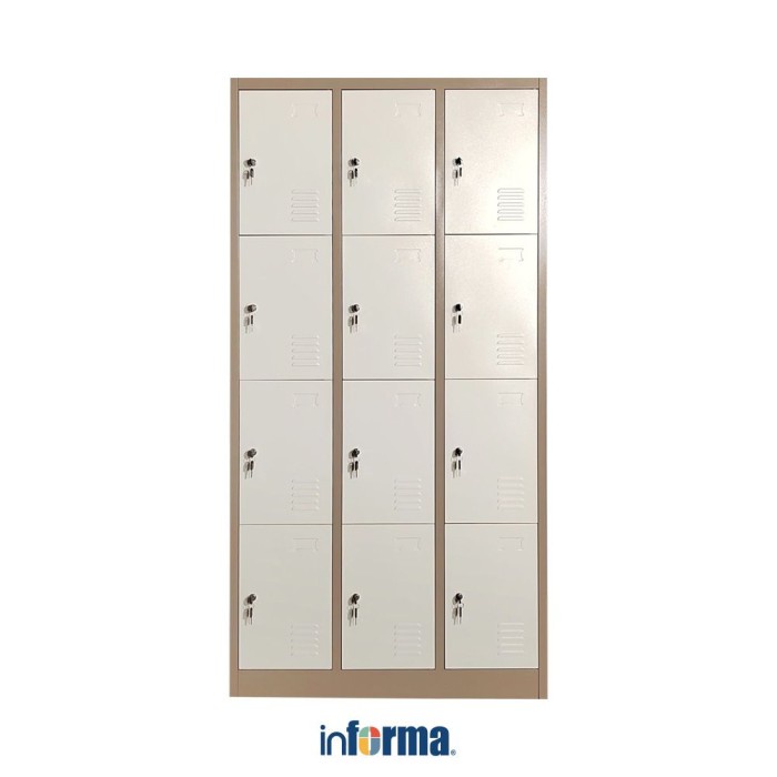 

Informa Kiev Loker Besi Multi 12 Pintu - Cokelat Muda Kode 1447