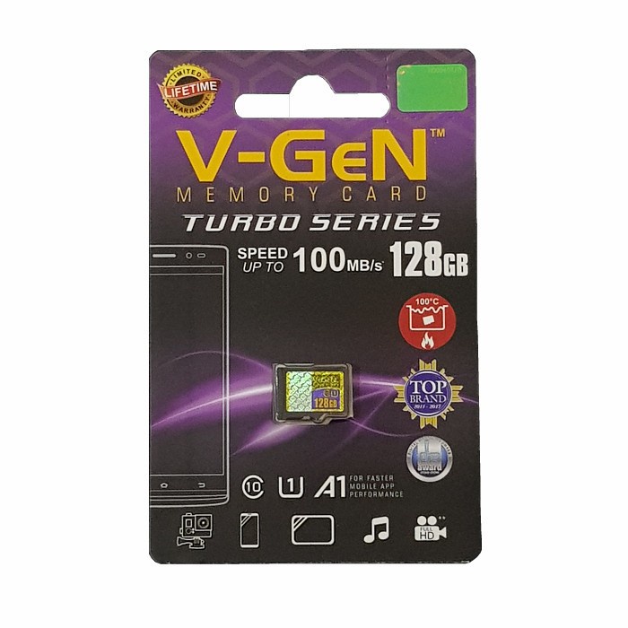 Kartu Memori 128 Gb Vgen Turbo Series Class 10 Micro Sd 128 Gb Class10