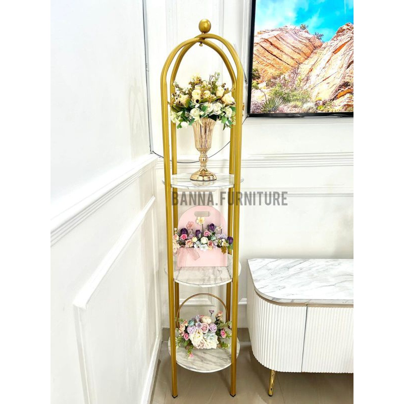 Ready rak sangkar burung gold rak sudut ruangan rak sangkar burung minimalis rak serba guna rak hias