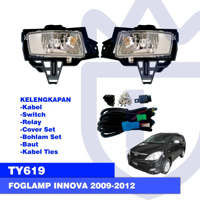 Terbagus Foglamp/Lampu Kabut Lowin Ty 619 Toyota Innova 2009 - 2012