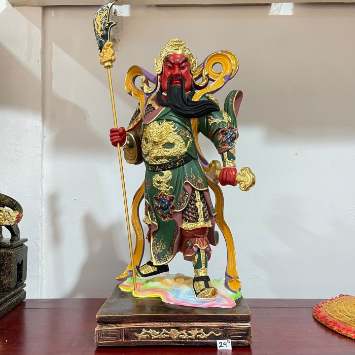 Patung Dewa Kwan Kong / Kuan Kong Berdiri 24In Kayu