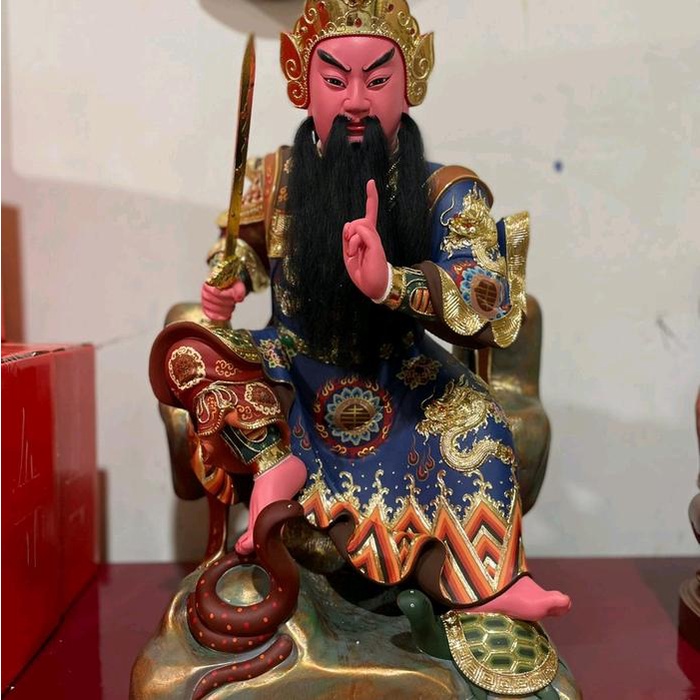 Patung Dewa Xuan Tian Shang Di Uk 24 In Kayu