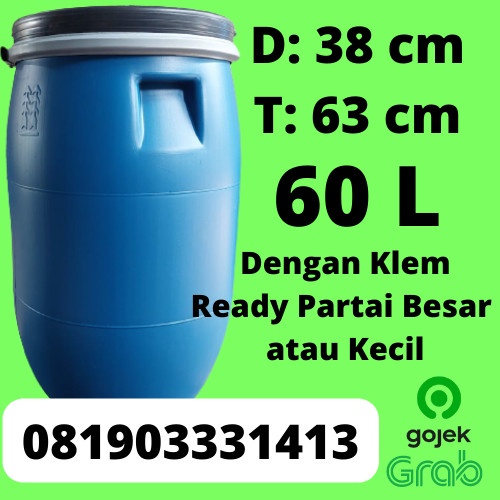 Tong Plastik 60 Liter Fermentasi Pakan Ternak Kedap Anti Tumpah