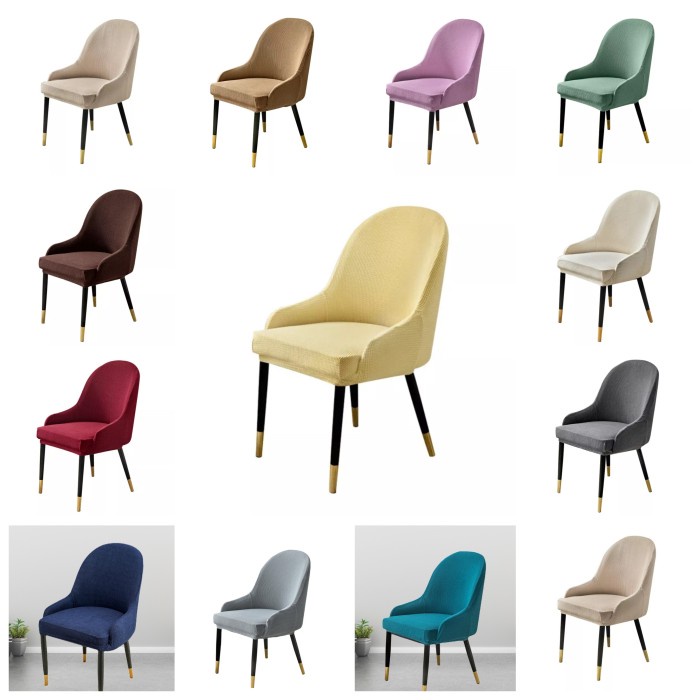 Cover kursi sarung kursi cover sofa melengkung dengan sandaran tangan