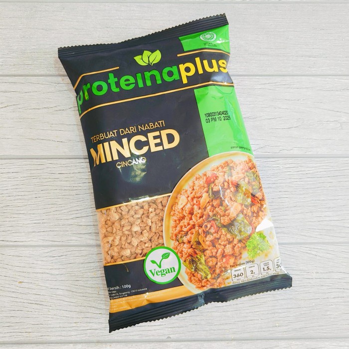 

Wdo - Proteina Plus Daging Nabati Cincang Potongan Irisan Vegan Vegetarian