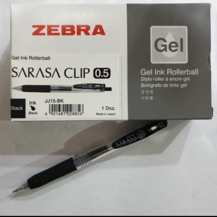 

Pulpen Ballpoint pen Zebra Sarasa Clip Gel 0,5 Hitam harga satu lusin