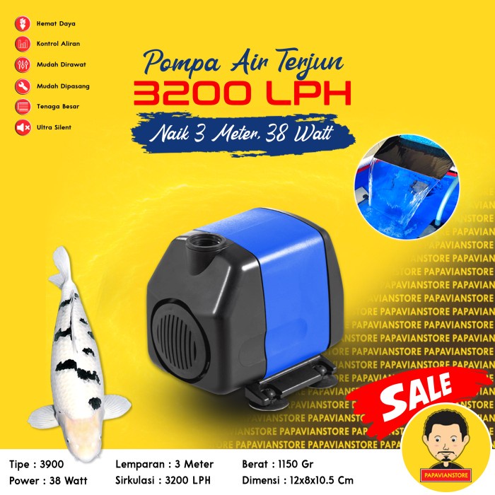 Pompa Air Kolam Ikan Koi Mesin Sirkulasi Filter Submersible Pump