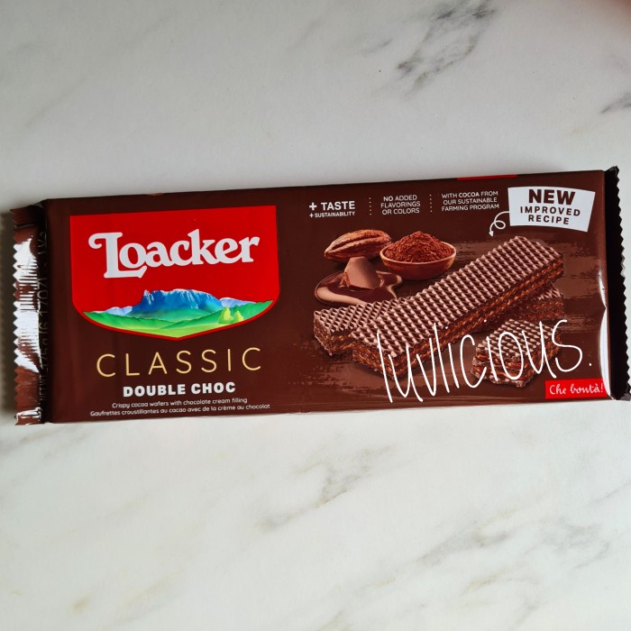 

LOACKER DOUBLE CHOC CHOCOLATE CREAM COCOA WAFER BISCUIT COKLAT COKELAT