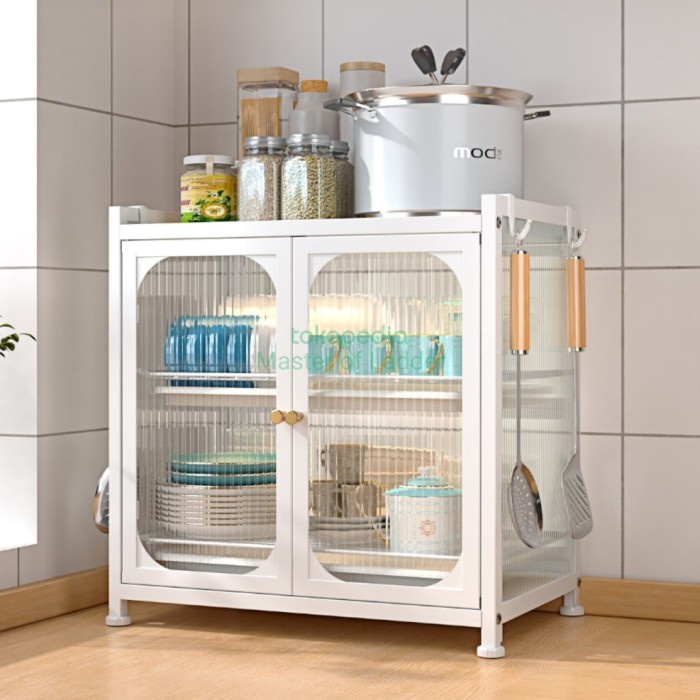 Krisbow Rak Lemari Piring Dapur Besi Tertutup Stora Kiten Kabinet