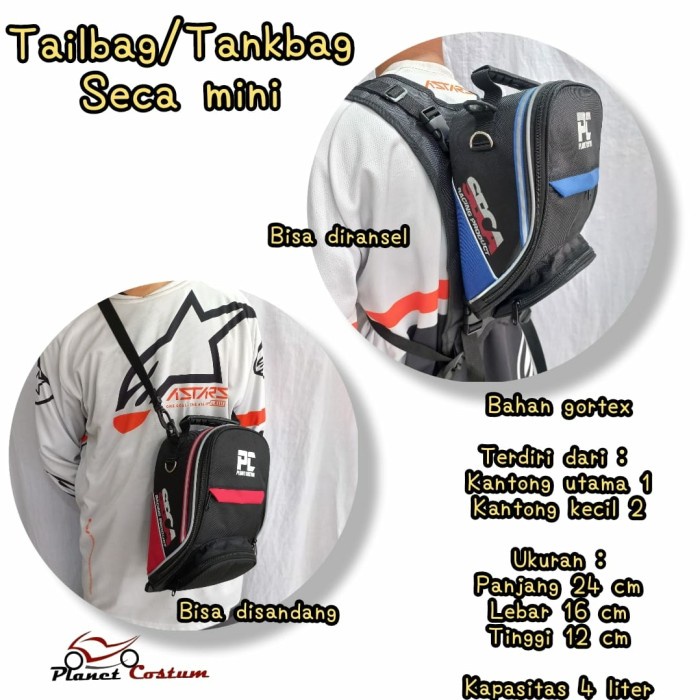 Tas Bagasi Motor Trail Motocross Touring Universal plus Cover Hujan