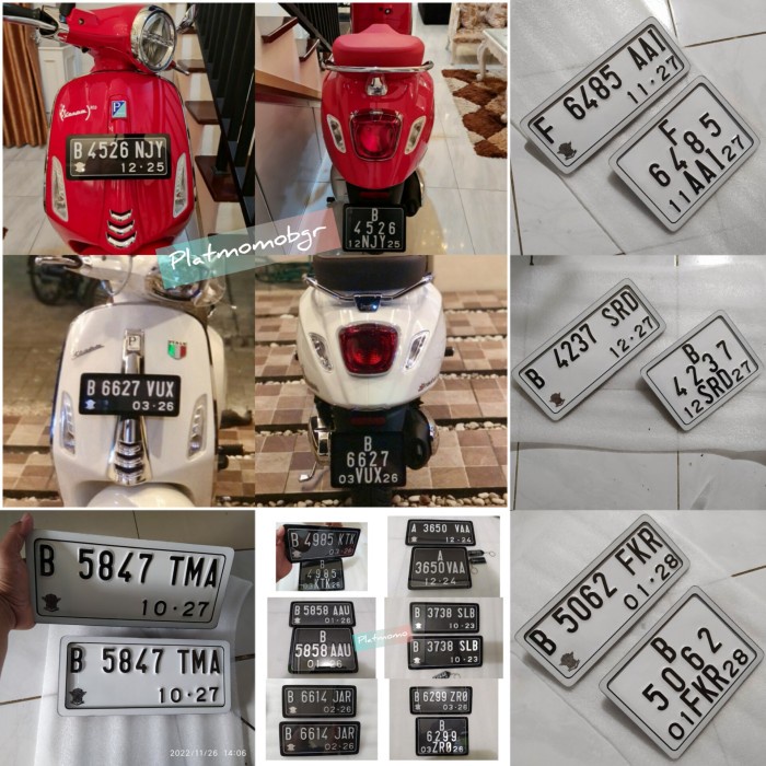 Cover Plat Akrilik Vespa