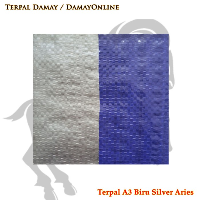 TERBARU Terpal Rol A3 Biru Silver Recycle Aries ( Harga / Rol )