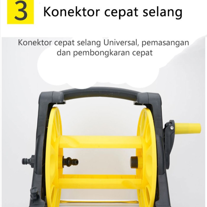 40M Hose Reel Set Gulungan Pipa Air Set Gulungan Selang Dengan Selang Air Selang Air Tahan Lumut