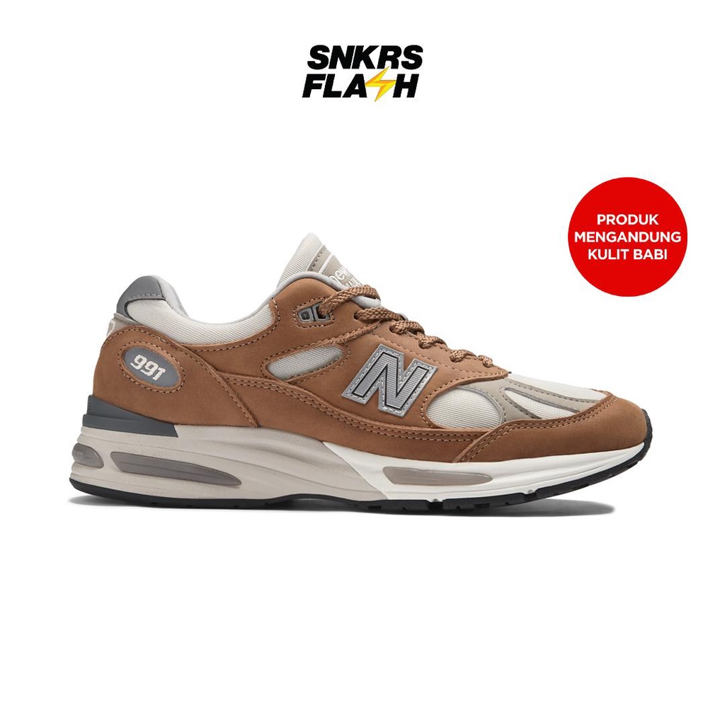 NEW BALANCE 991 V2 Miuk Nostalgic Sepia Sepatu Sneakers Unisex - U991TB2 - Size 37