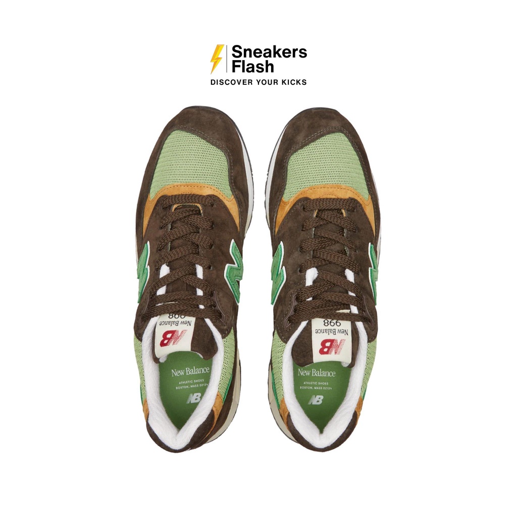 NEW BALANCE 998 Made In Usa Brown Green Sepatu Sneakers Pria - U998BG - Size 44