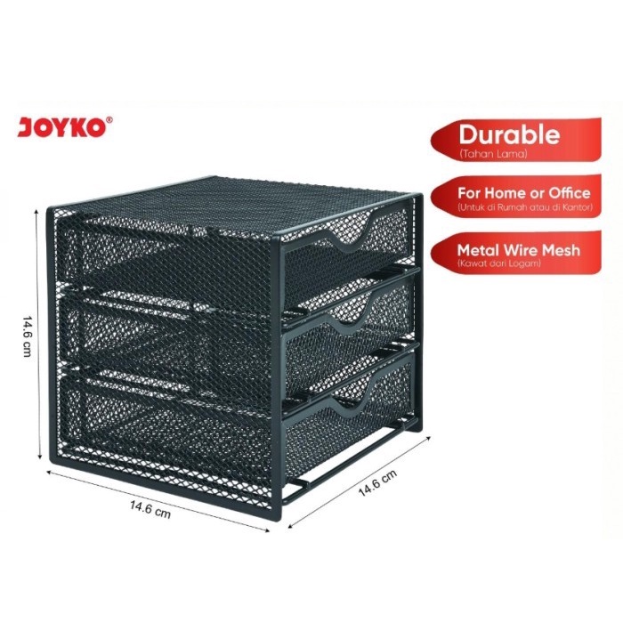 

PROMO! Desk Set Besi 3 susun kecil Joyko DS-27