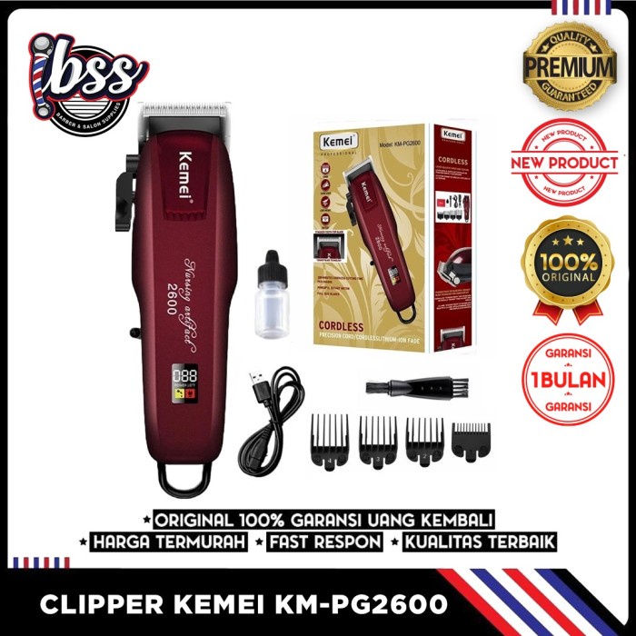 Kemei KM PG 2600 Alat Cukur Rambut Hair Clipper LCD Cukuran KM 2600 PG
