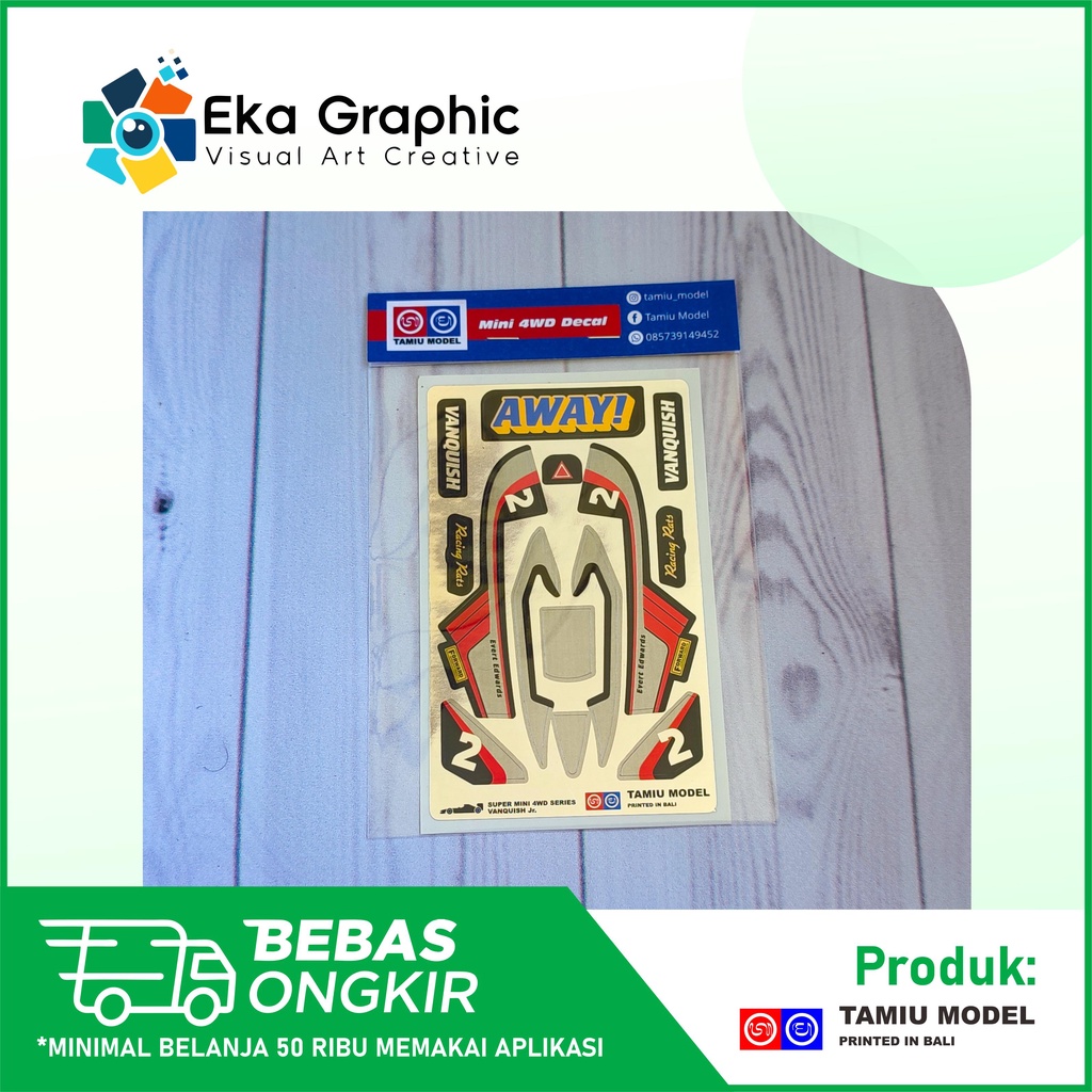 Decal Sticker Vanquish jr Chrome