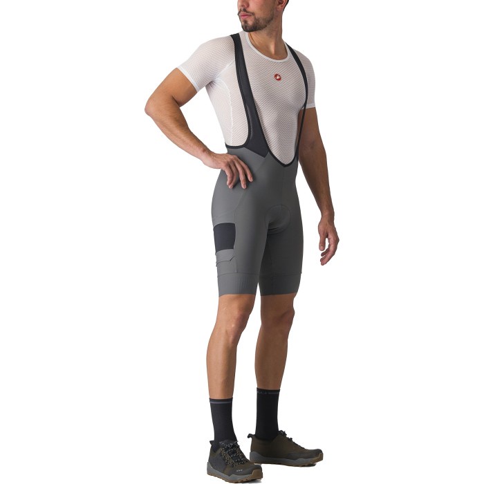 BIBSHORT CASTELLI UNLIMITED CARGO (Gunmetal Gray) - Castelli Bib Short Men Celana Sepeda Pria