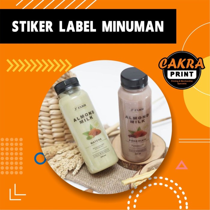 [stroms] - Stiker Label Botol Kemasan Minuman Custom Design (isi 100) Chromo