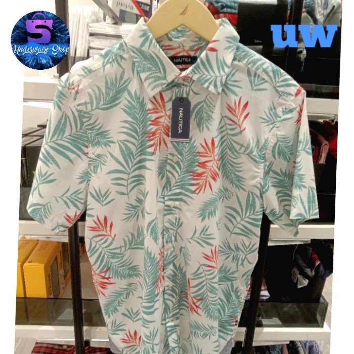 MURAH kemeja pria nautica original bahan katun 100%. motif navy(33058739002)