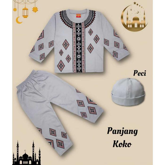 STOK TERBATAS BAJU KOKO ANAK LAKI-LAKI BAHAN KAOS KATUN ADEM / SETELAN KOKO ANAK USIA 2-10 TAHUN