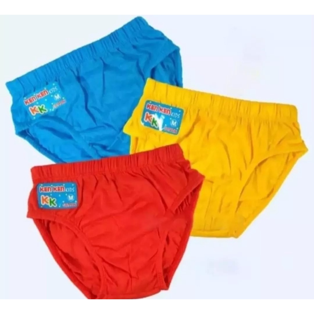 New... 12 Pcs Celana Dalam Anak Laki-Laki Polos/Celana Dalam Anak Cowok Tk-Sd
