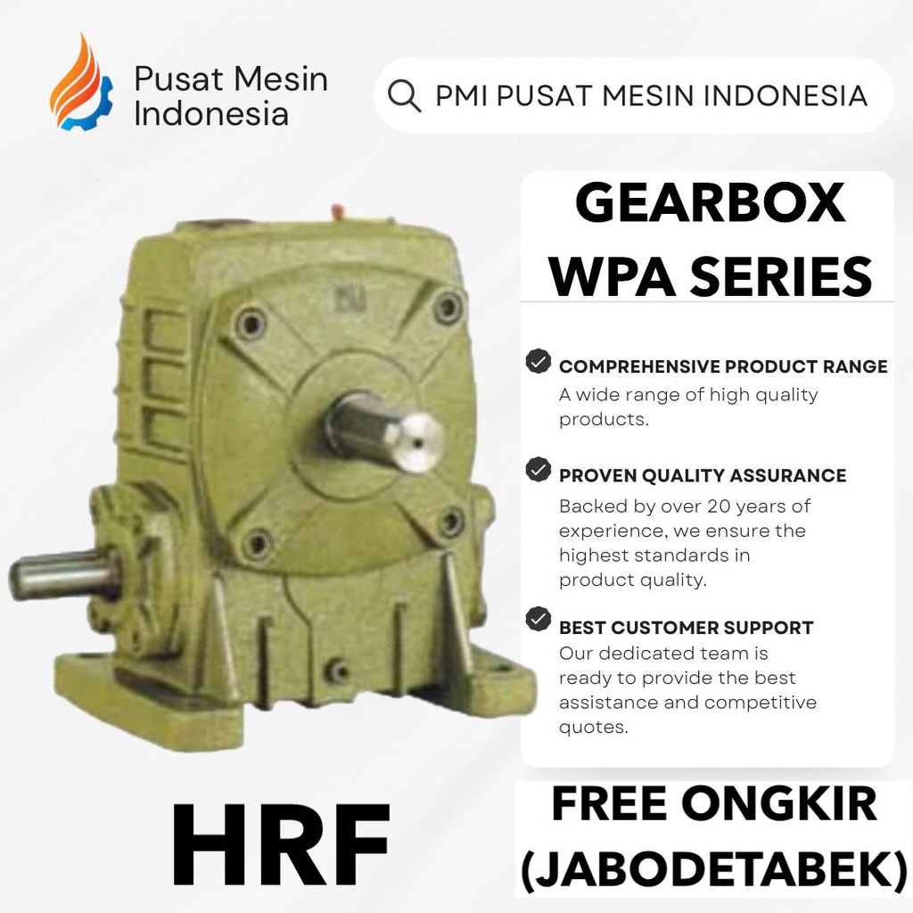 GEAR BOX HRF WPA 155 WORM GEAR REDUCER RATIO 1:10-60/ GEARBOX WPX/ GEARBOX SPEED REDUCER WPX/ GEARBO
