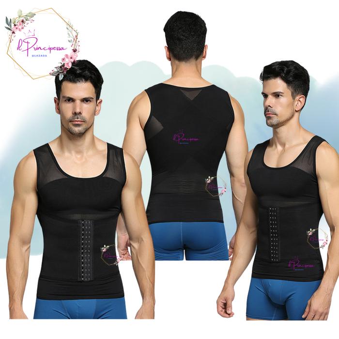 MS041 MEN BODY SHAPING - KAOS DALAM PRIA - KORSET PRIA - KORSET COWOK