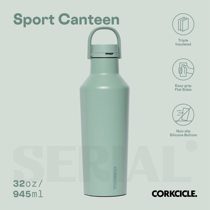 CORKCICLE Sport Canteen 32oz - Thyme
