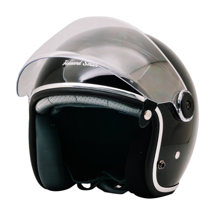 Howard Smith Jetter Retro Helm Half Face - Deep Black