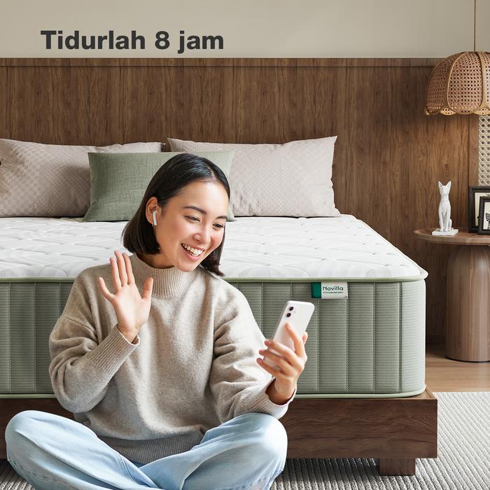 NOVILLA KASUR ESSENTIAL FULL BUSA FREE BANTAL UKURAN KASUR 90X200 120X200 160X200 180X200 IN THE BOX