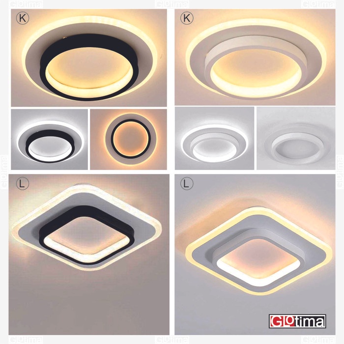 Lampu Plafon Plafond Gantung Hias LED Modern Ceiling Light 3 Warna