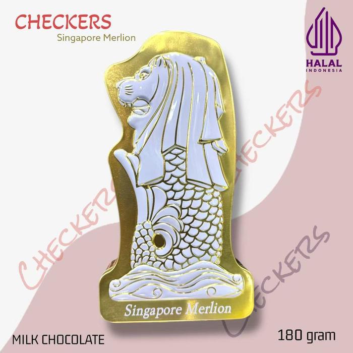 

terbaru !!! coklat singapore merlion kaleng by checkers chocolate cokelat makanan food cemilan cocoa