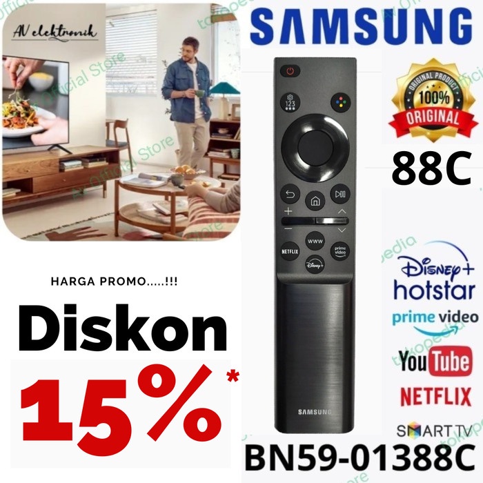 TERBARU Samsung Remote TV BN59-01388C 65CU7000 55CU7000 50CU7000 43CU7000