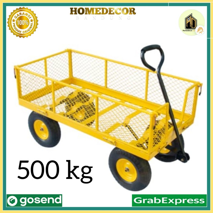 Krisbow Troli Barang Multifungsi 500 Kg - Kuning / troli angkut barang
