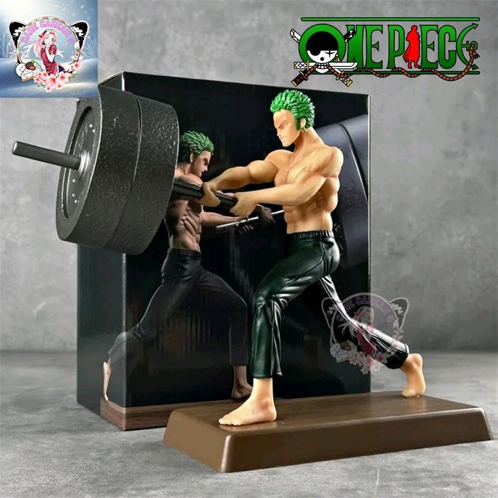SALE  STATUE ONE PIECE ACTION FIGURE RORONOA ZORO UNO STUDIO MODEL FITNES ANGKAT DUMBBLE KATANA