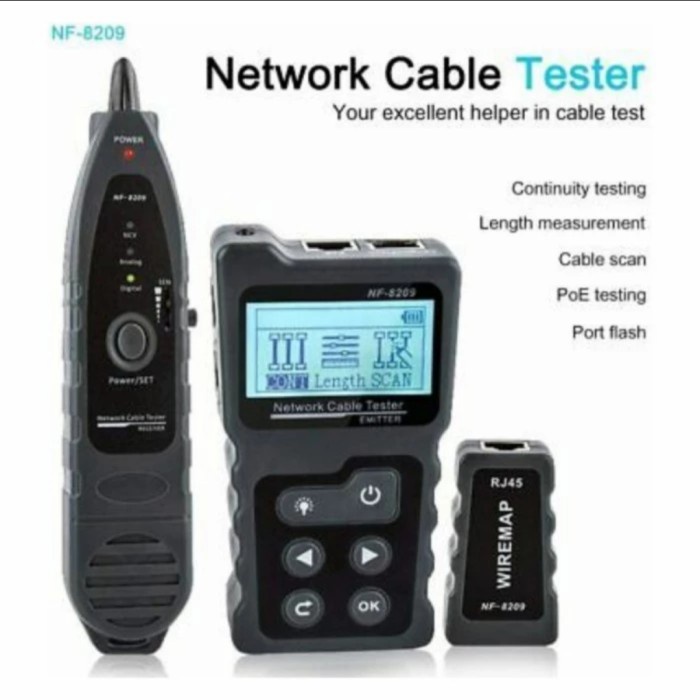 Network Cable LAN Tester Wire Tracker NOYAFA NF-8209