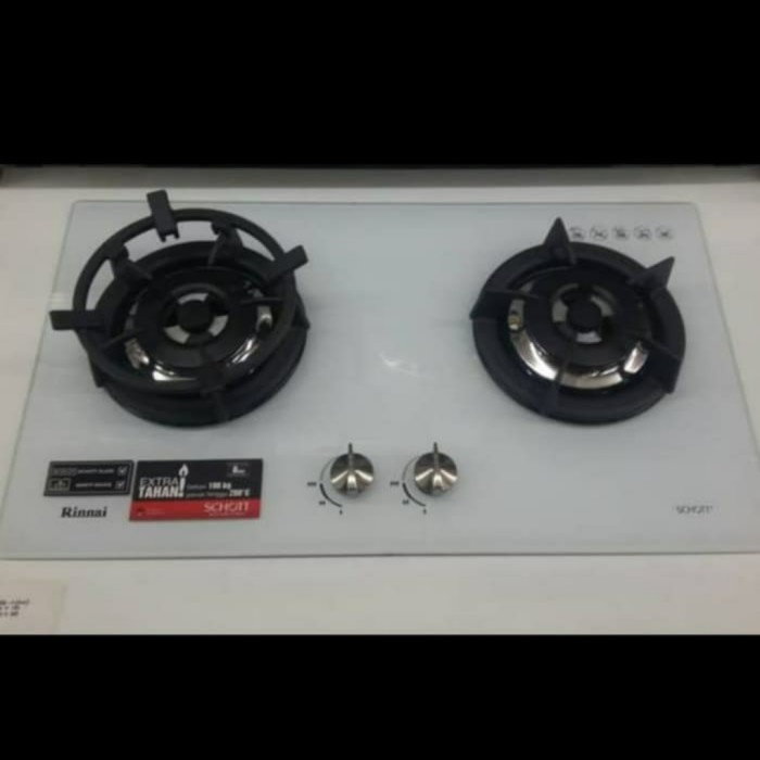 Herzliya Kompor Tanam Rinnai Rb 2 Gh C 0W / Kompor Rinnai 2 Tungku Kaca Putih