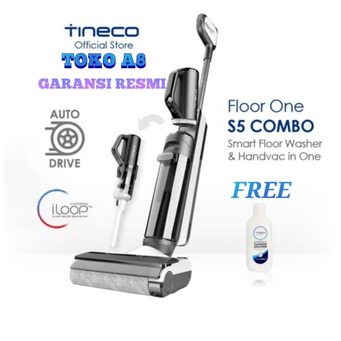 Tineco S5 Combo Smart Wet Dry Cordless Vacuum Cleaner Tineco S5 Combo Unit Baru - Garansi Resmi