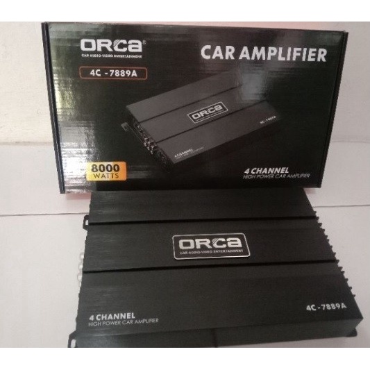 BISA GOSEND POWER AMPLIFIER ORCA 4 CHANNEL 4C-7889A MOBIL UNIVERSAL KUALITAS TERBAIK