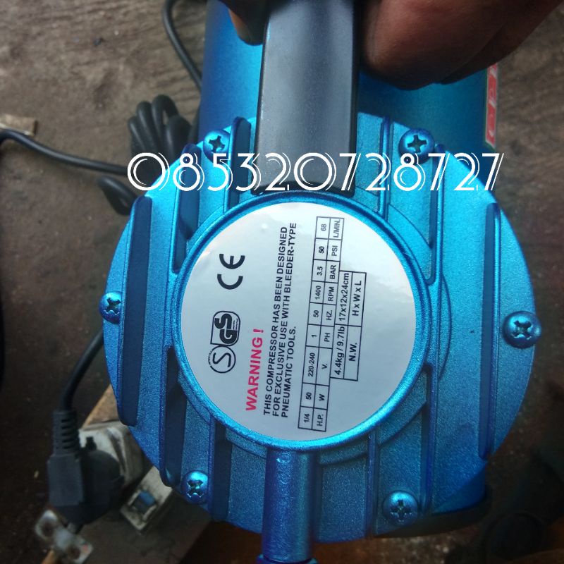 Terlaris kompresor mini listrik set air compressor & low pressure spray gun Segera Habis