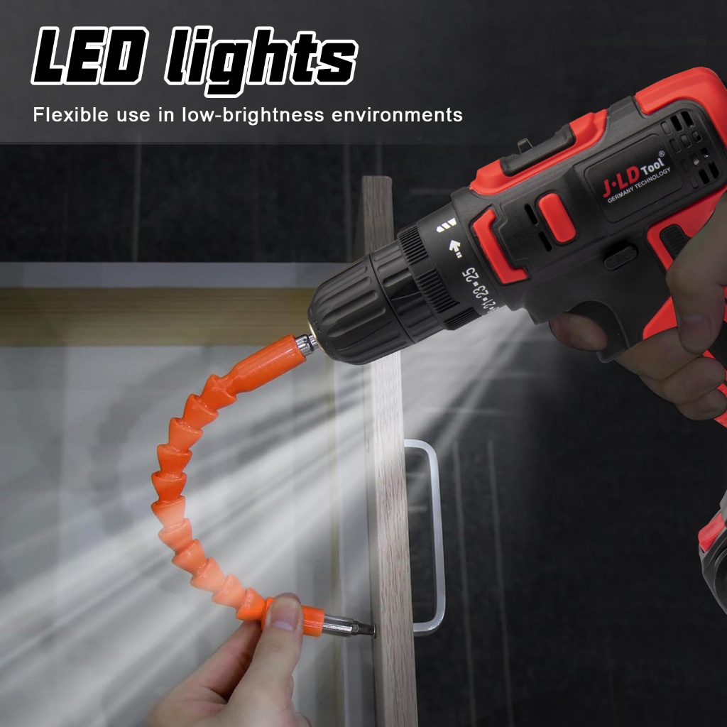 Terlaris JLD 21V mesin bor baterai set bor cas 10mm bor tangan bor tanpa kabel listrik bor /kayu bor