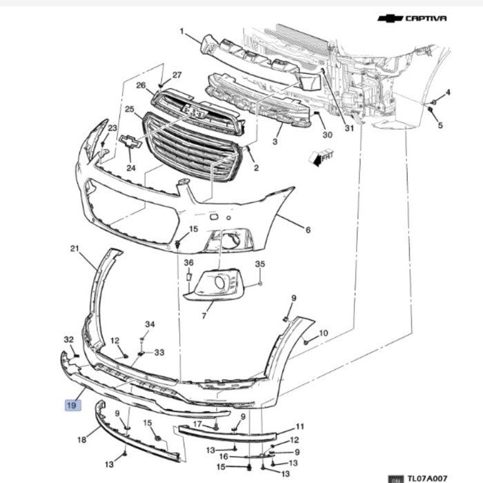 BISA GOSEND PLATE FRT BUMPER LOWER PLATE BUMPER BAWAH CAPTIVA FL 2 FL 3 HITAM ORI