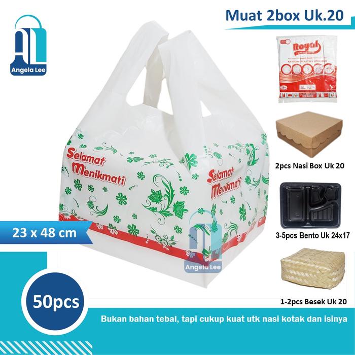 TERMURAH Kantong Plastik Royal untuk 2 box nasi kotak 18x18 20x20 22x22 nasi box dus makanan