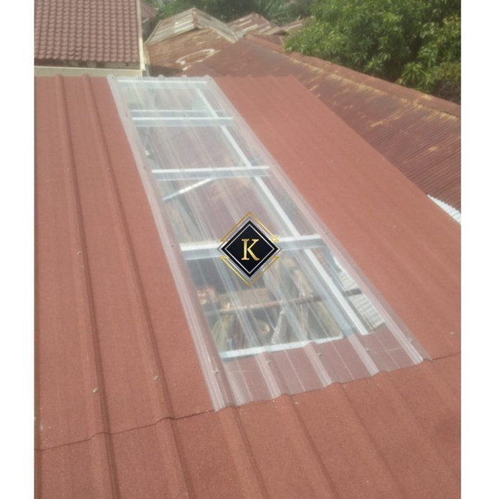 Atap Spandek Transparan Panjang 3 Meter Bening Clear Spandex Spandeck Polos Pasir Bisa Pasangan Upvc