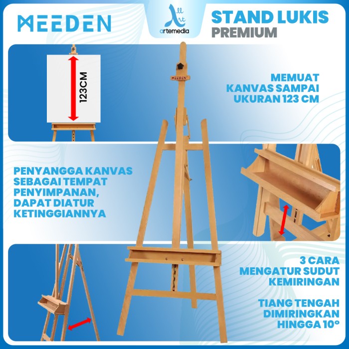 

Meeden Floor Easel A-Frame Adujstable Lyre Style Painter Stand Lukis
