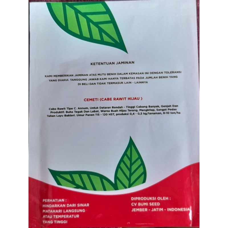Promo benih cabe rawit buah tegak hijau 10 gr cemeti Beli Sekarang