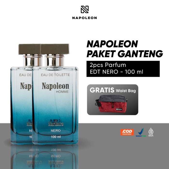 (GRATIS TAS) NAPOLEON Parfum Pria EDT Nero 100 ML - 2 PCS